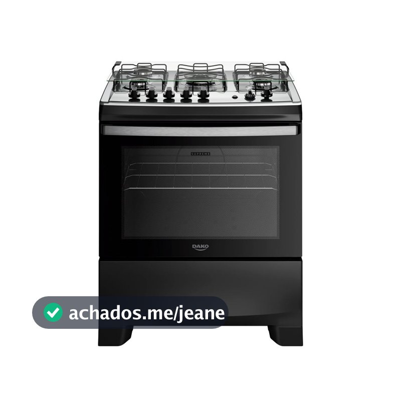Fogão 5 Bocas Dako Supreme Mesa de Inox e Timer Bivolt