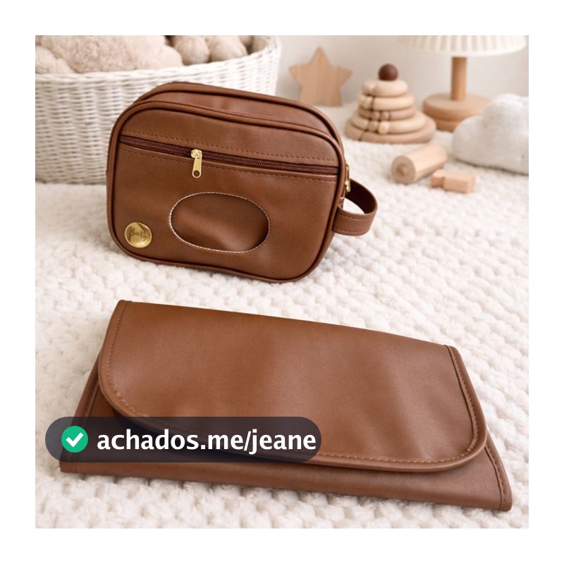 kit necessaire porta lenço e trocador acolchoado portátil impermeável
