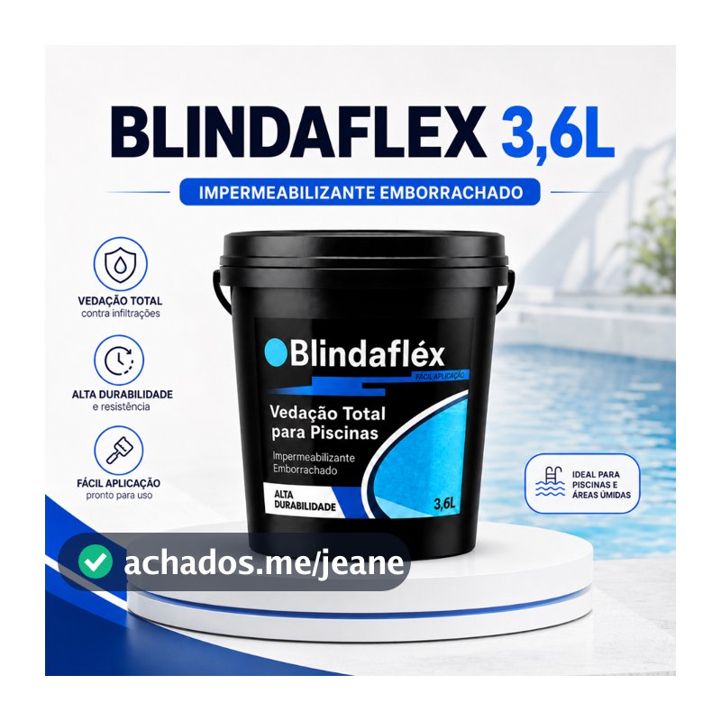 Tinta Para Piscina 3,6L Azul Piscina Impermeável Para Alvenaria E Concreto
