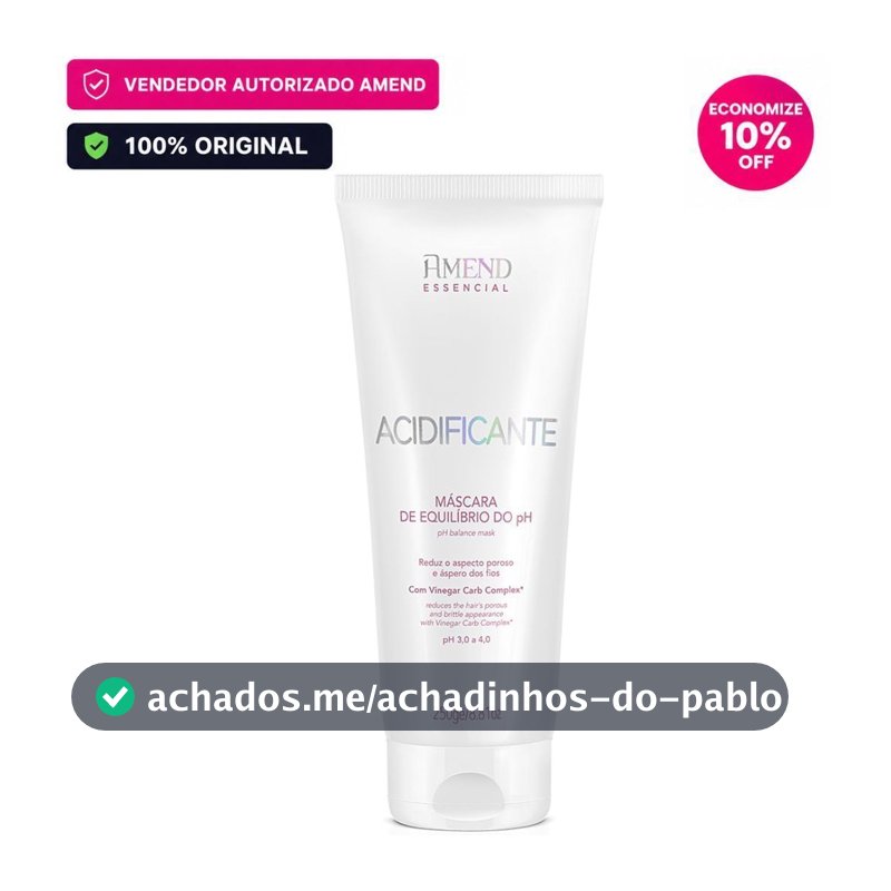 Acidificante Máscara de  Equilibrio do PH 250g Amend Cosmetics