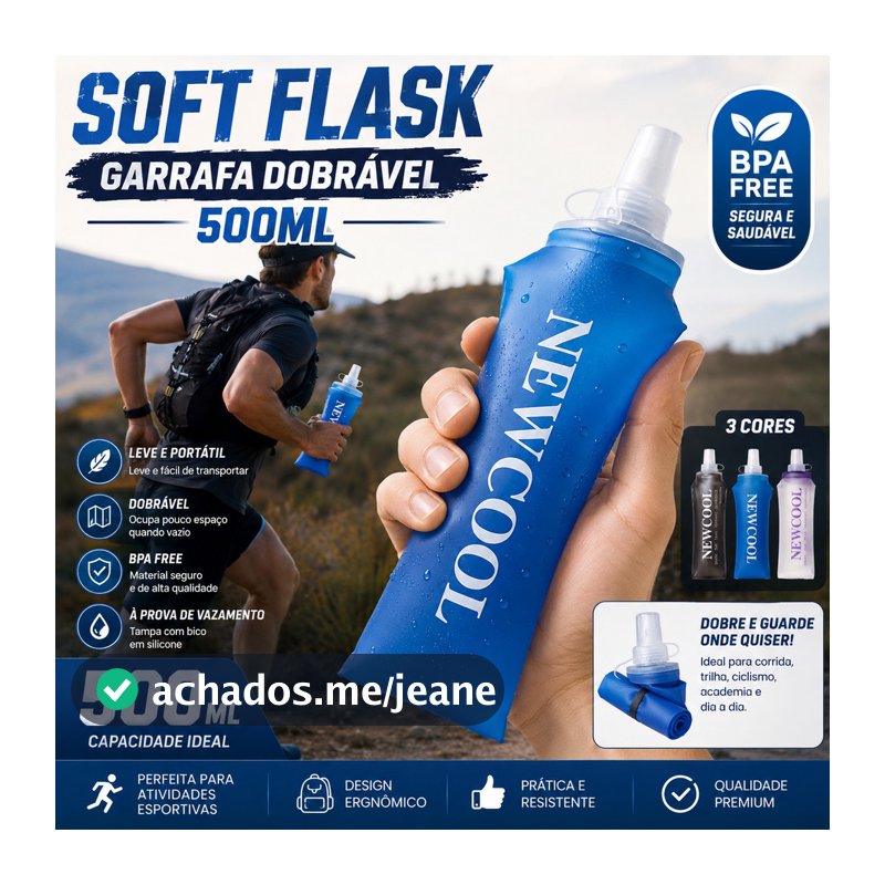 Soft Flask 250ml ou 500ml Garrafa Dobrável para Corrida Academia Bike Trekking