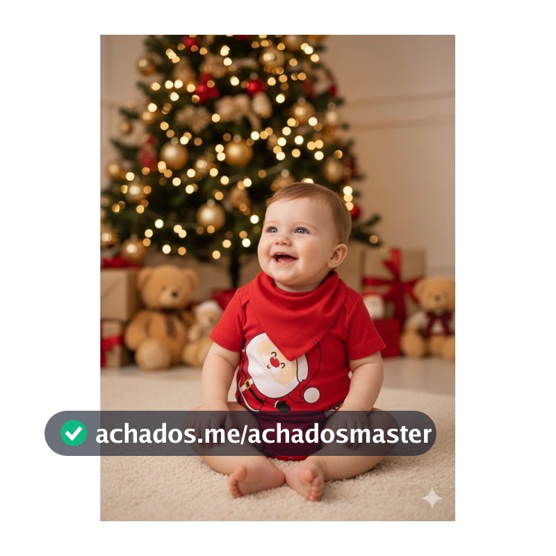 Kit Macacão Bebê Unissex Verão Romper, Banho de Sol em Algodão com Estampa Natal Papai Noel