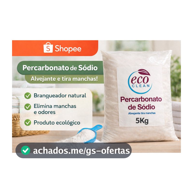 Alvejante tira manchas - Percarbonato de Sódio 100% Puro Limpeza pesada Roupas Brancas 500g/1kg /2kg/5kg