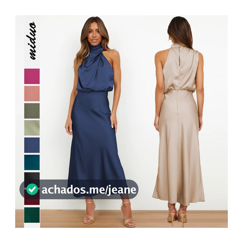 Vestido de cetim sem mangas de alta qualidade europeu americano moda elegante celebridade vestido de noite leve