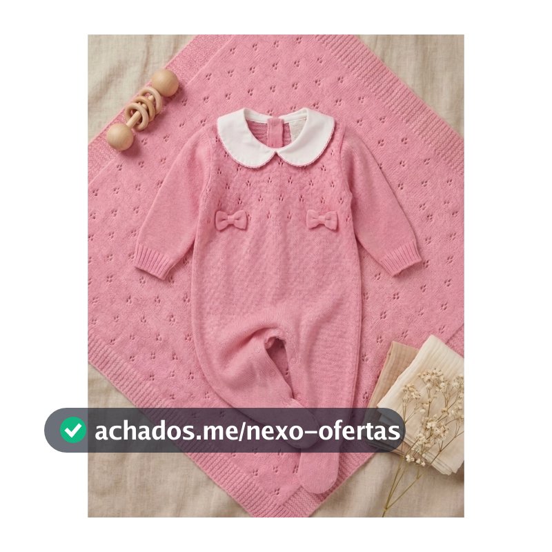 Saída Maternidade Menina Tricô Luxo Macacão e Manta Tricot Roupa de Bebe Menina