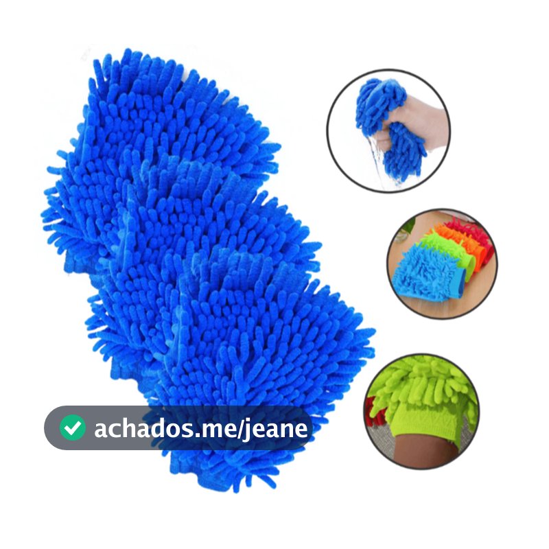 1/2/3 Luva de Microfibra Dupla Face Automotiva Multiuso 100% para limpeza em Geral Carro Moto Cores