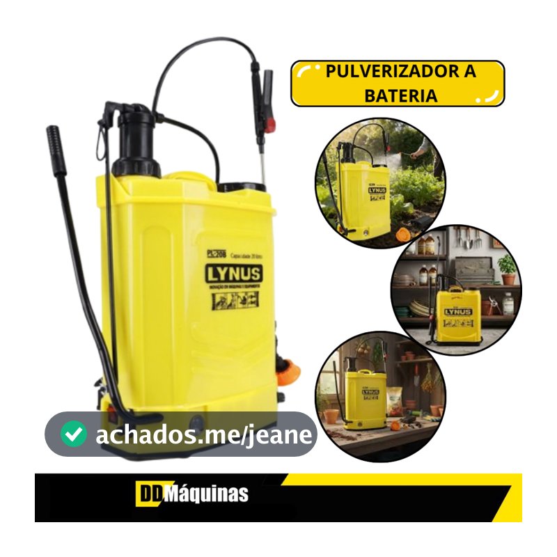 Pulverizador Manual a Bateria 20 Litros PL-20B1 - Lynus