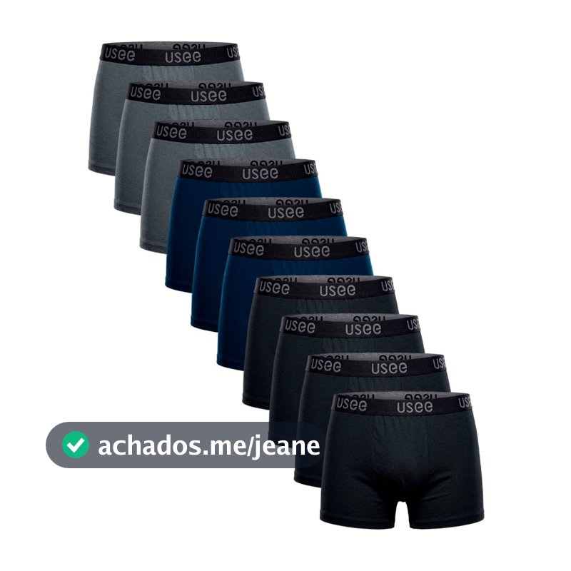 Kit Com 10 Cuecas Boxer Algodão Adulto Kit Cueca Masculina Algodão Original Cueca Box Usee Brasil