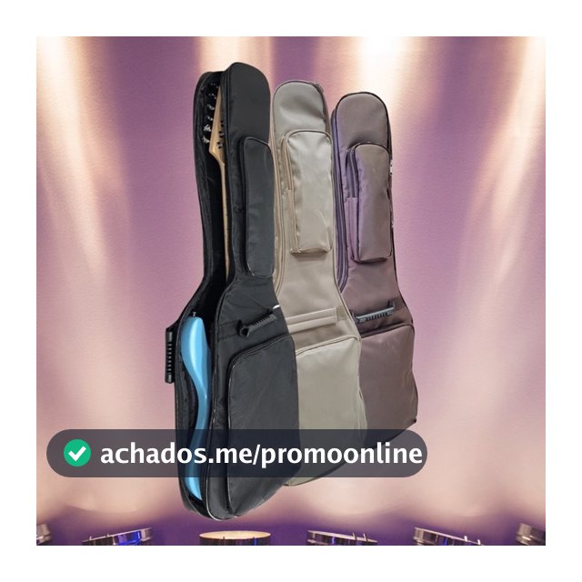 Capa De Guitarra Acolchoada Luxo Bag Bolso Duplo