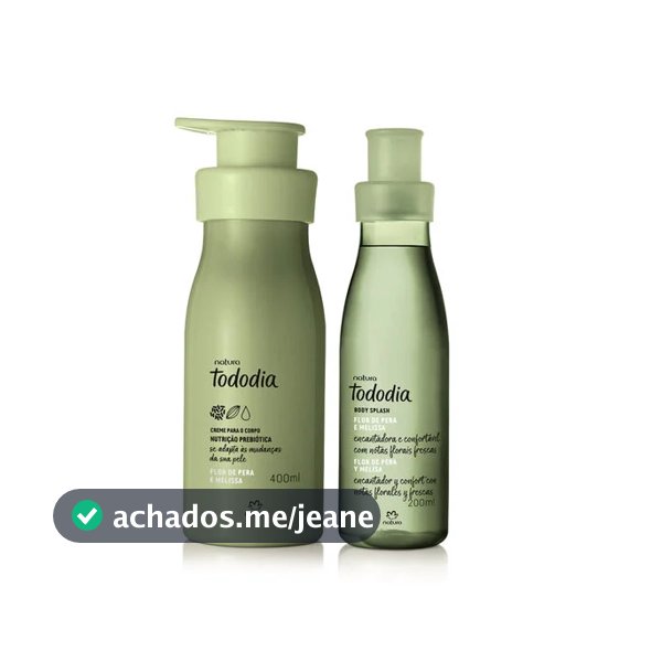 COMBO Natura TodoDia Flor de Pera e Melissa HIDRATANTE E BODY SPLASH