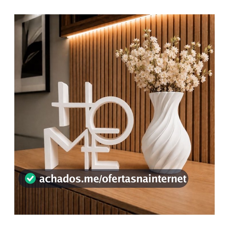 Kit HOME + Vaso Espiral Decoração Moderna e Sofisticada que Decora e transforma sua Casa
