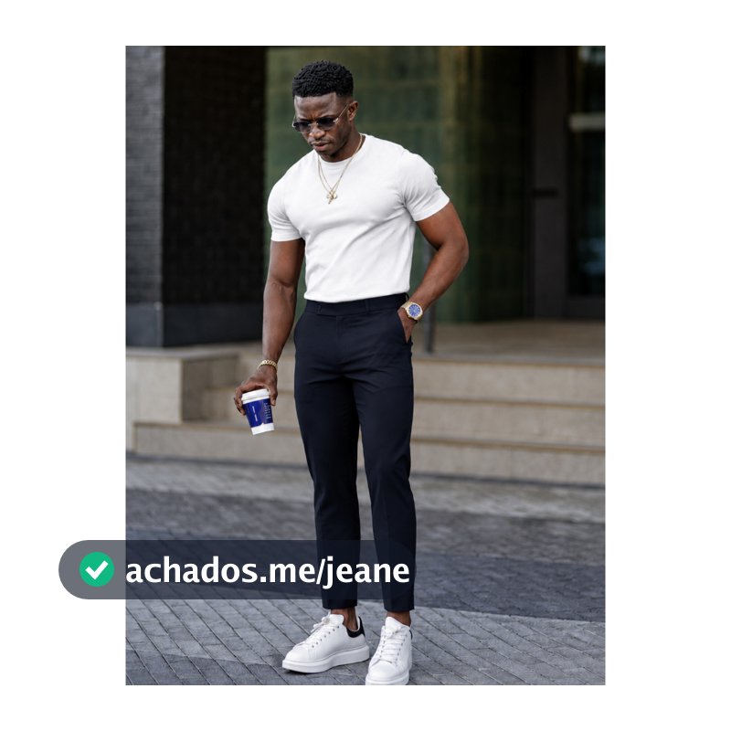 Calça Social Masculina Elastano com Caimento Ajustado