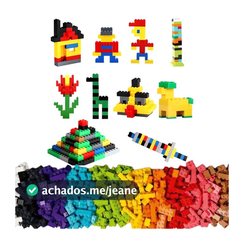 Brinquedo Blocos De Montar Infantil Educativo 1000 Peças Castela