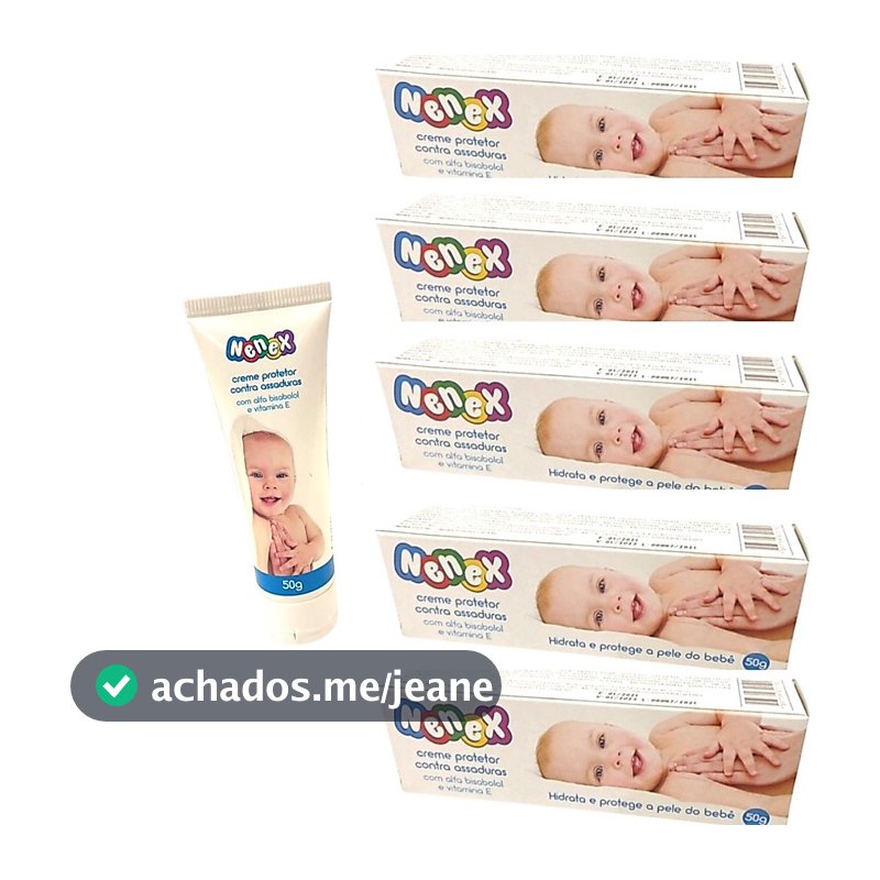 Kit 6 Creme Protetor Contra Assaduras Nenex 50gr