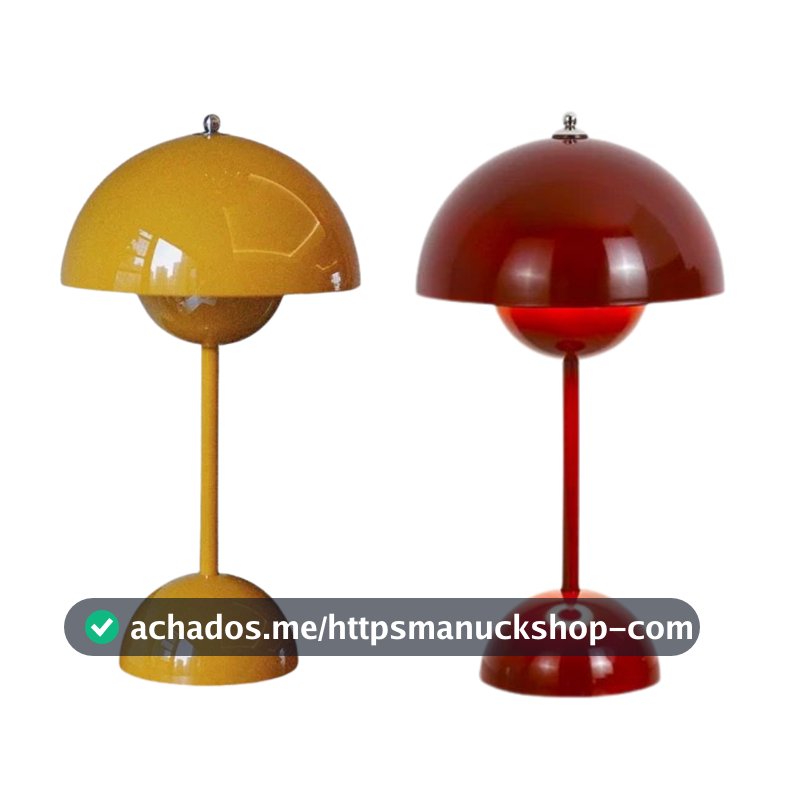 Luminaria Abajur Mesa Colorida Touch LED Noturna Cupula Redonda Estilo Retro 30CM p/ Mesa Escritório