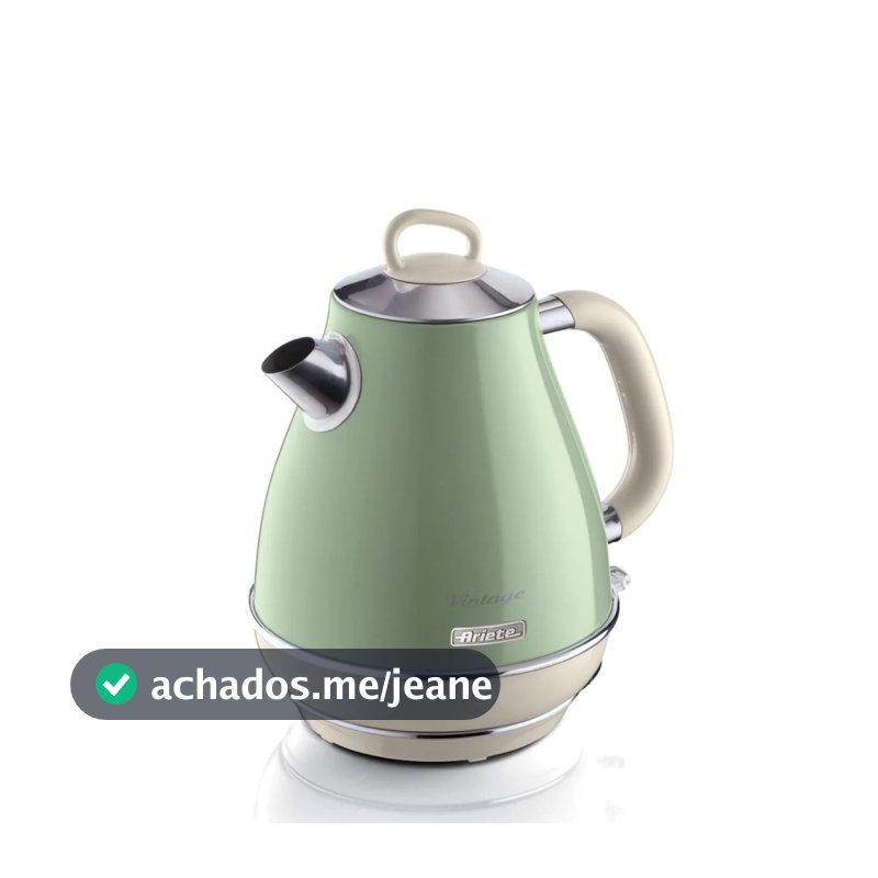 Chaleira Elétrica Ariete Vintage 1,7L 1500W Verde 110V - Modelo 2869 Retrô