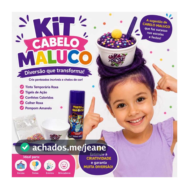 Cabelo Maluco Açai na tigela semana maluca dia da criança karol festas
