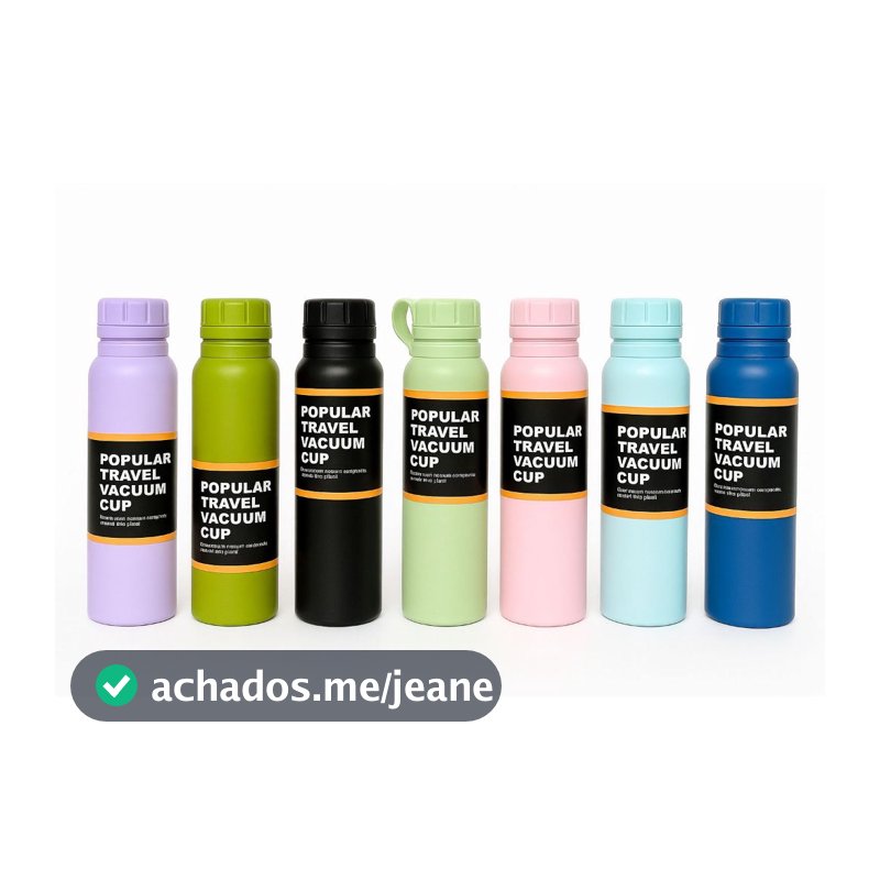 Garrafa Térmica 800ml em Aço Inoxidavel Modelo Travel à Vácuo Esportes Quente & Frio