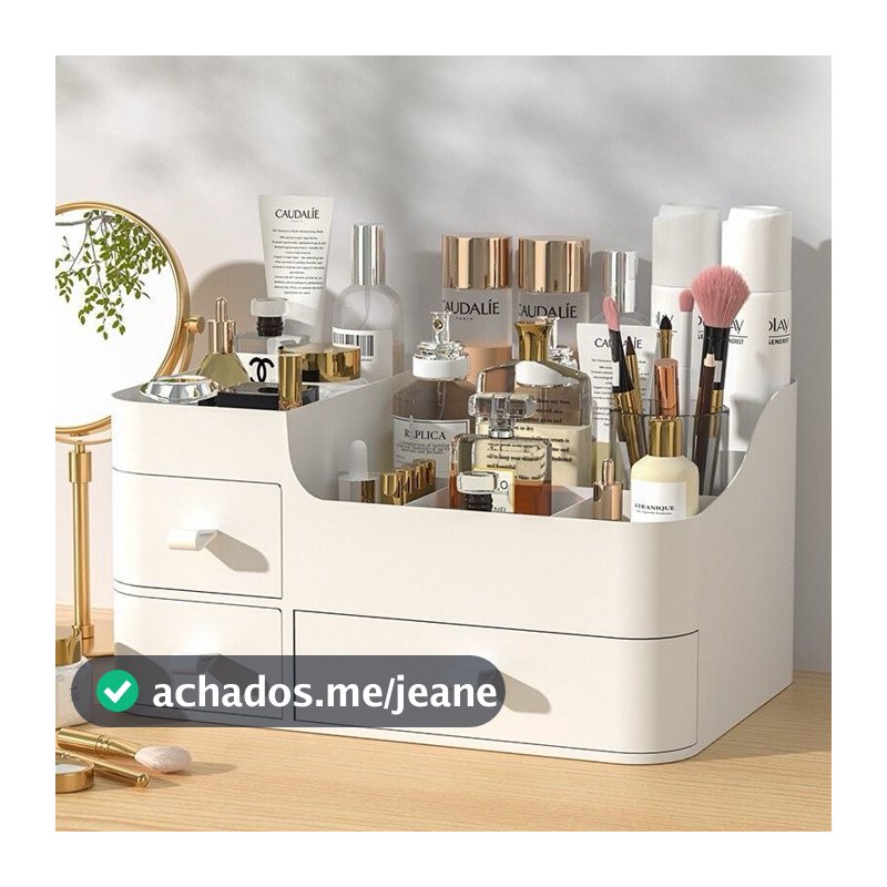 (Grande)Organizador de Mesa Multiuso Escritório Maquiagem