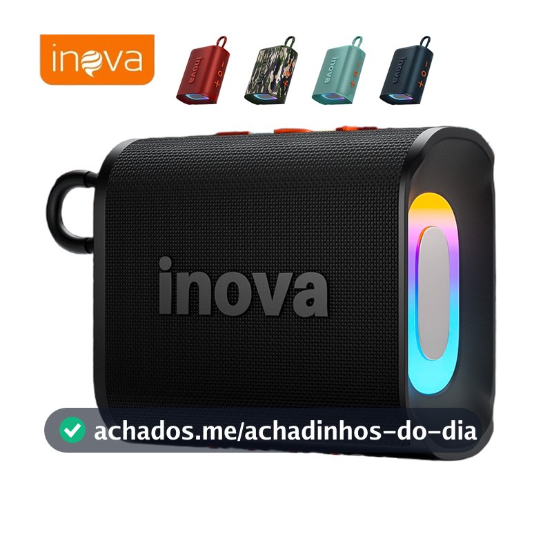 Inova Caixa De Som Go 4 Pro Bluetooth Portátil À Prova D 'Água Com Bateria Esportiva Led modelo Pen drive TF SUPER BASS