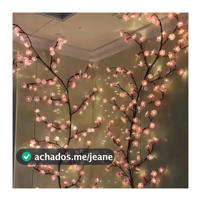 1.6/1.9/2.3 Metros Cereja LED Luzes De Galho De Árvore Para Parede Flor De Cerejeira Salgueiro Videira Decoração Guirlan
