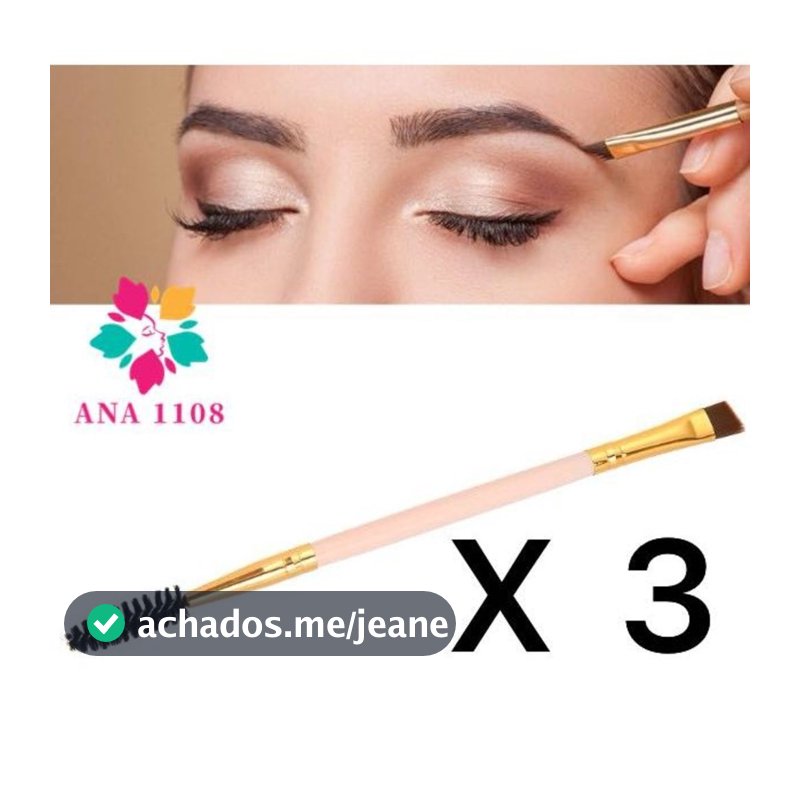 Conjunto De Pincéis De Maquiagem De Ponta Dupla Para Sombra, Sobrancelha