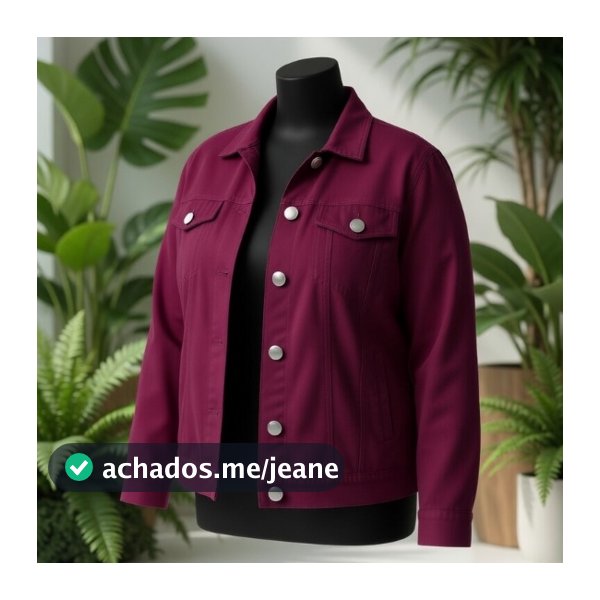 Jaqueta Jeans Feminina Plus Size Casual Inverno