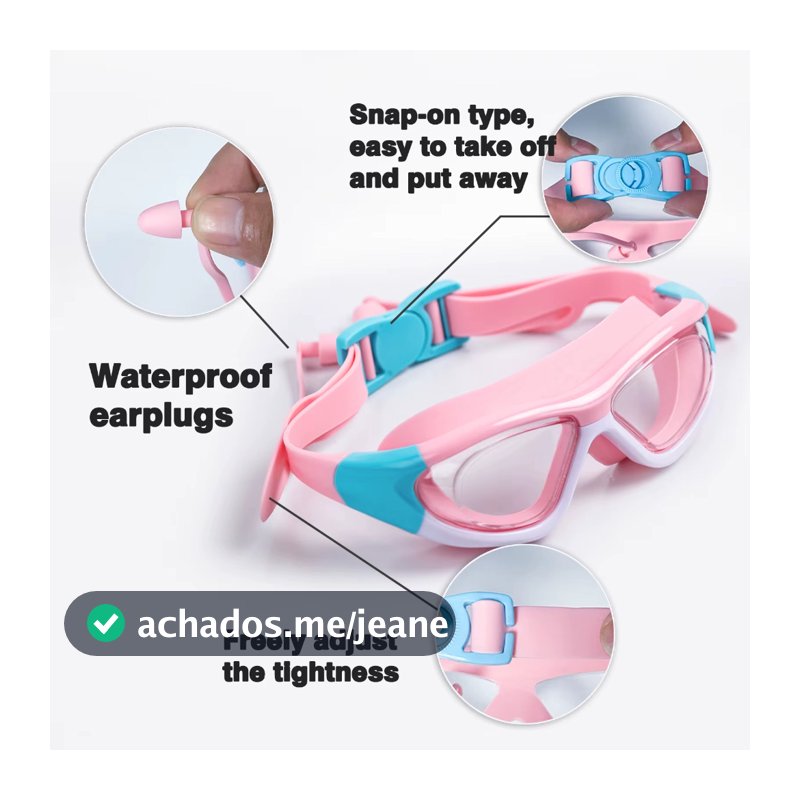 Óculos De Natação Infantis De Alta Definição Para Meninos E Meninas , Antiembaçantes Armação Grande , Silicone Confortáv