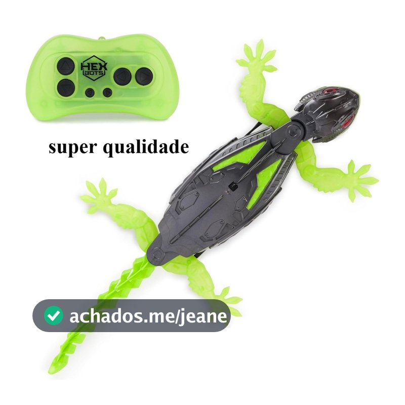 Lagarto Robô Escalador de Parede Controle Remoto Luz LED Recarregável Infantil