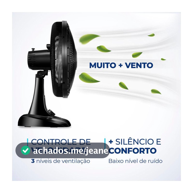 Ventilador de Mesa 40Cm 6 Pás Preto Mondial VSP40 127V