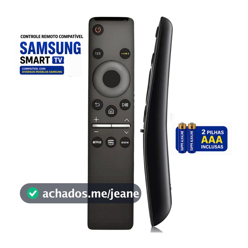Controle Remoto Samsung Smart TV - Compatível com Vários Modelos Sansung