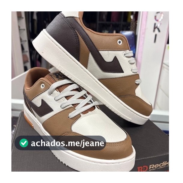 Tênis Masculino Streetwear Skate Casual Off-White e Marrom Confortável Premium Tênis masculino bege Tênis masculino