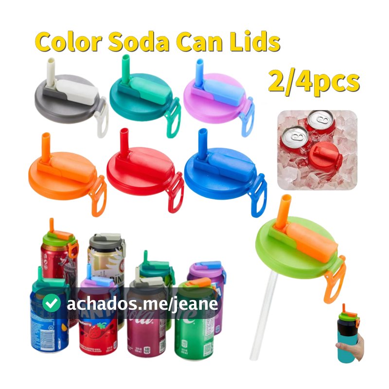 Tampas De Lata De Refrigerante De 2 Cores , Palha De Silicone Selada Criativa , Sem BPA , Tampa De Tanque Reutilizável P