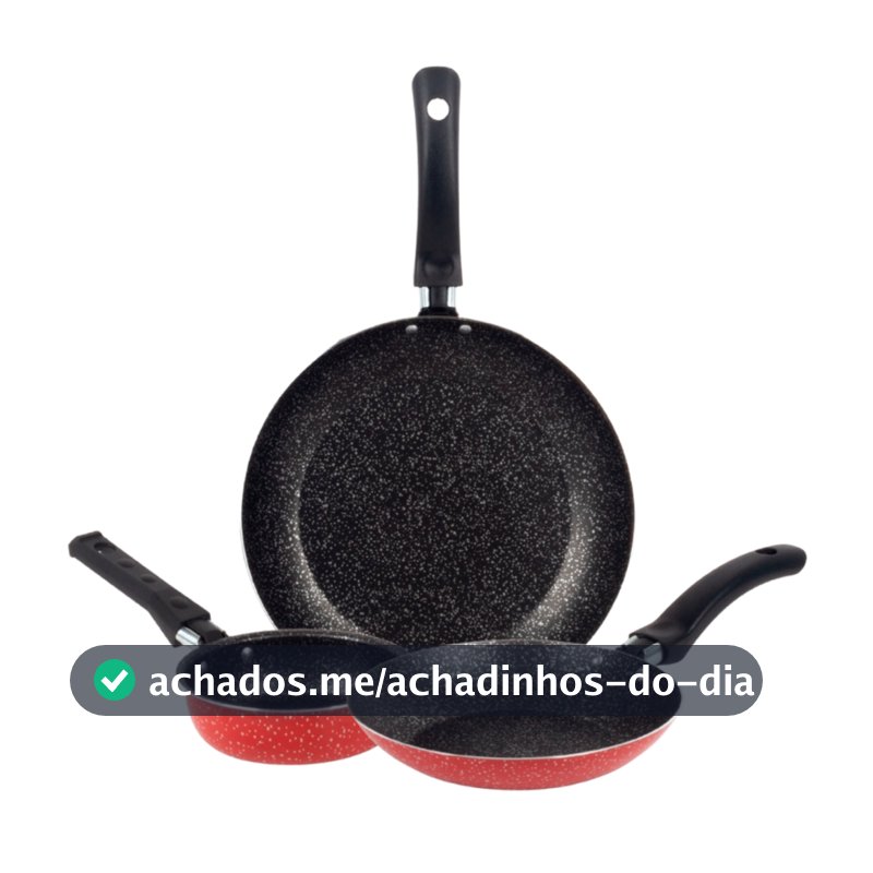 Jogo De Frigideiras Francesas 3 Peças 14 18 24Cm Nacional