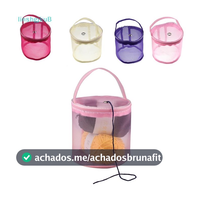 [lLinshgjkuB] Bolsa Organizadora Redonda De Fio De Tricô Para Crochê [Novo]