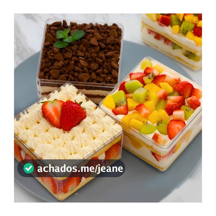 Cake Box 15x15 Caixa Acrílica Quadrada  Sobremesas
