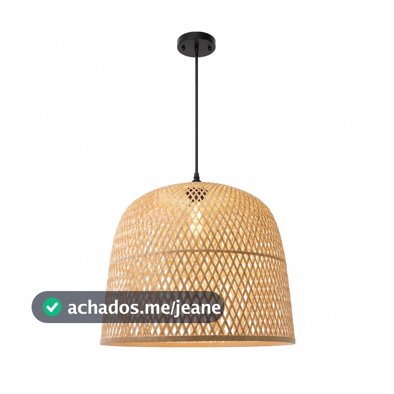 Pendente Luminária Vero Turim em Bambu 50x40 cm