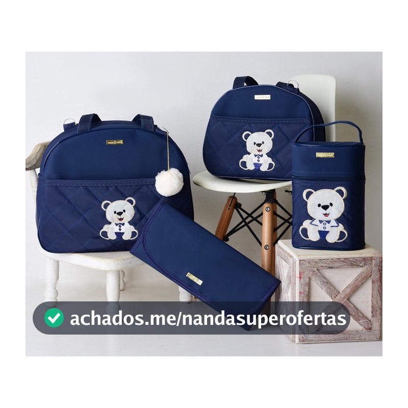 Bolsas de Maternidade Ursinho Feliz Para Bebê