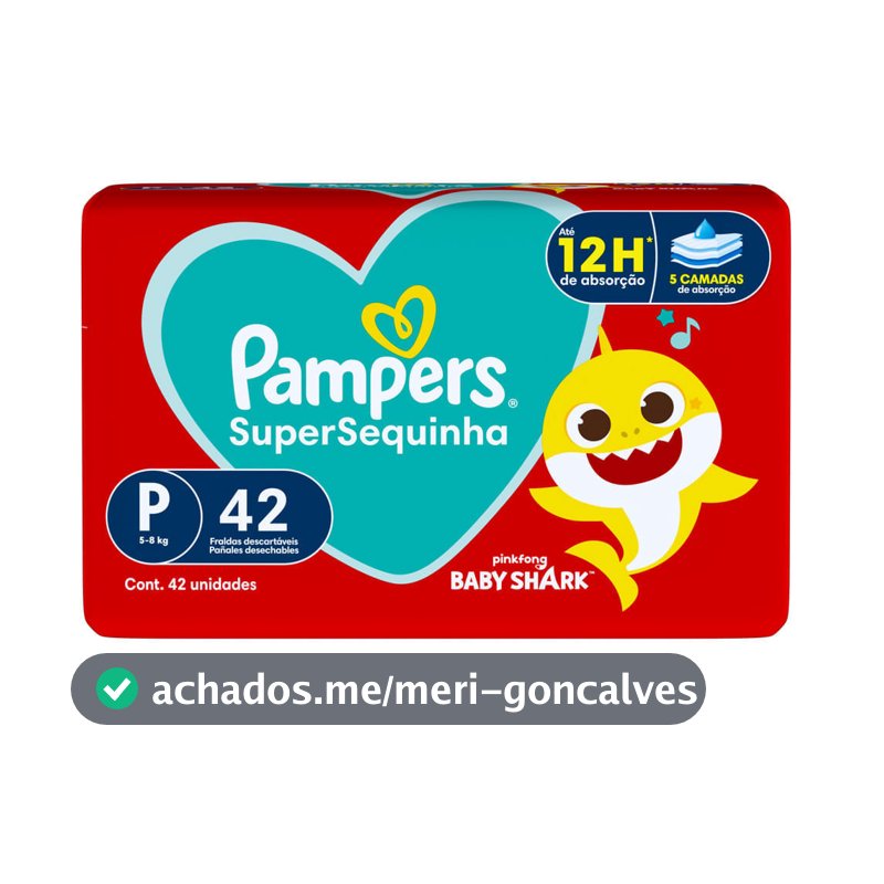 Fralda Descartável Pampers Supersequinha Mega P 42 Unidades