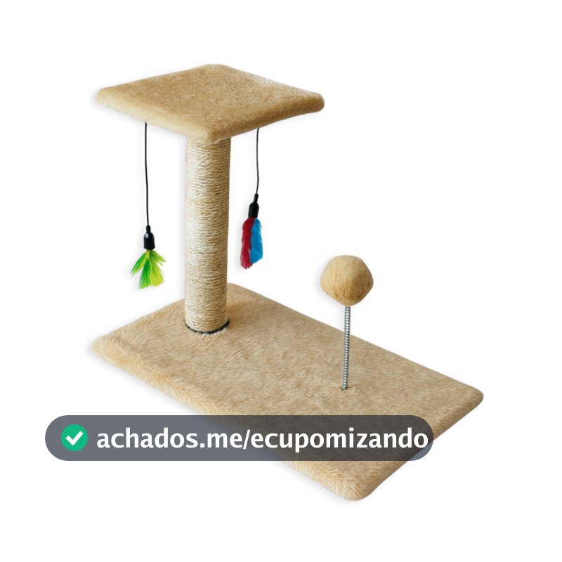 Arranhador Para Gatos Poste Brinquedo Bolinha Interativo