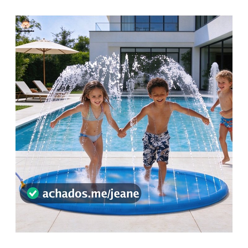 Piscina Com Chafariz Brinquedo Tapete Inflavel Pulverizador