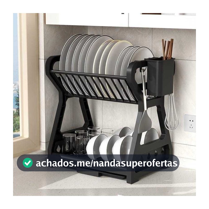 Escorredor De Louça Cozinha Pratos E Talheres Plastico Top Casa
