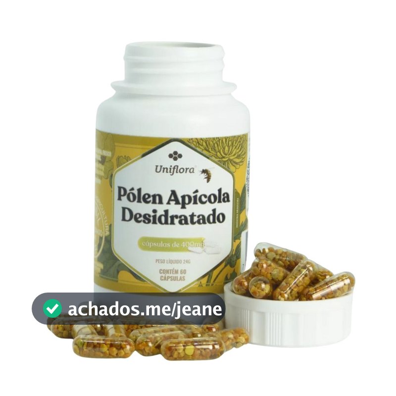 Pólen Apícola Natural De Abelha Desidratado 60caps- Uniflora