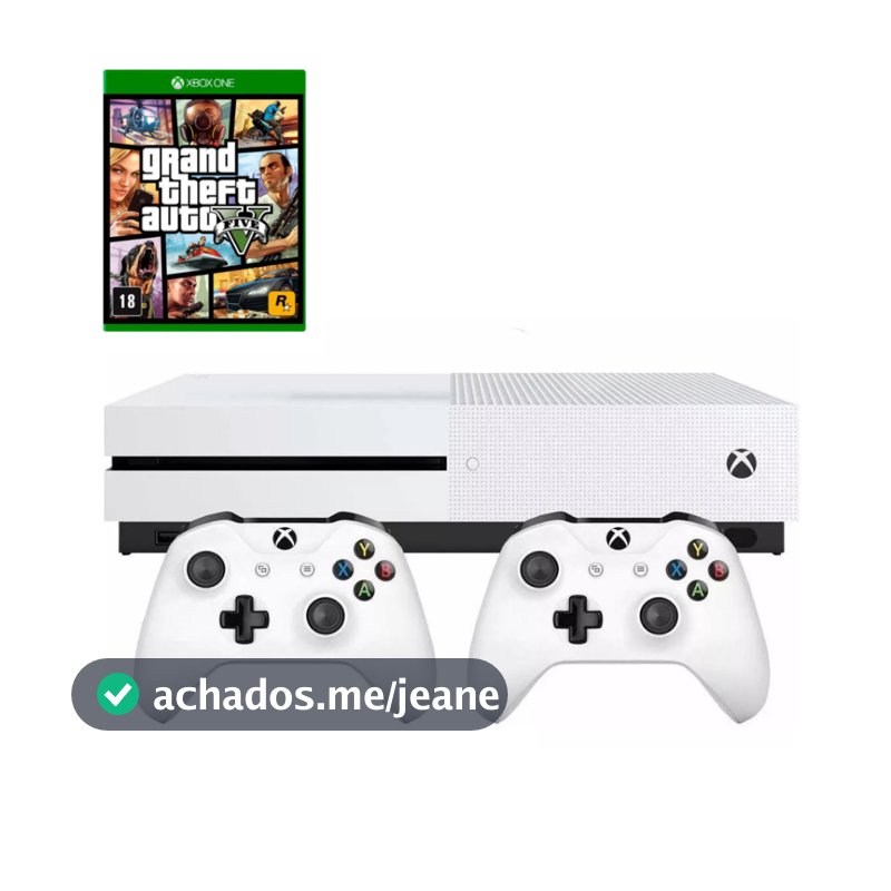 Video Game Xbox One S 500GB + 2 Controle 1 jogo Semi novo