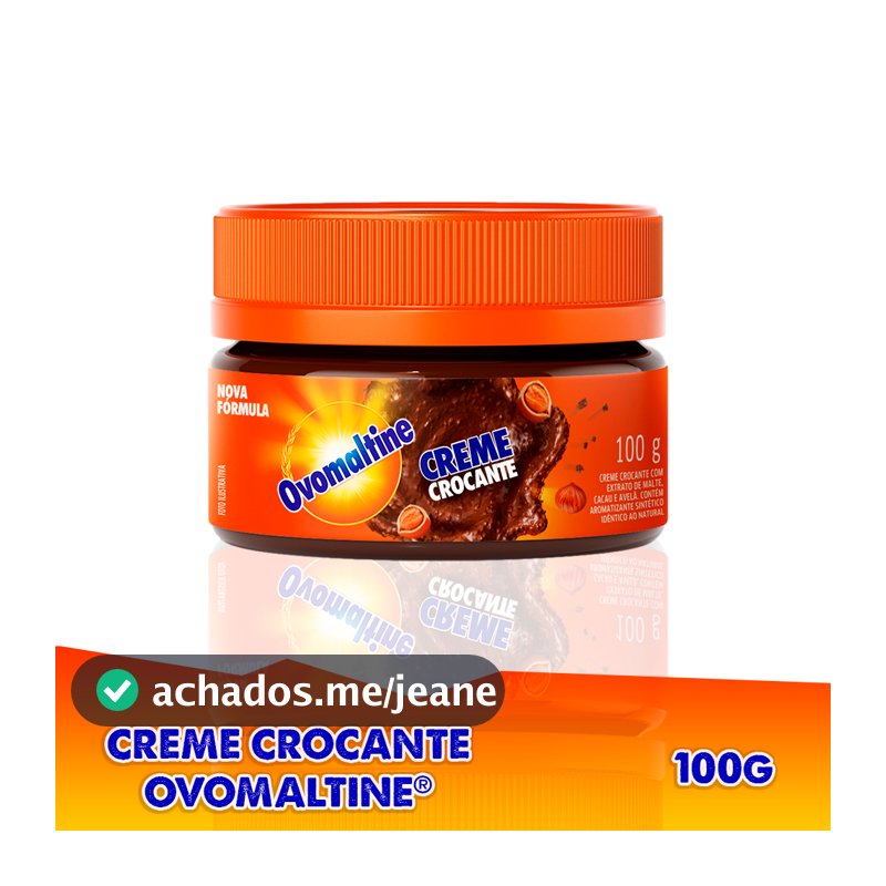 Creme de Avelã Ovomaltine Crocante 100g Pote