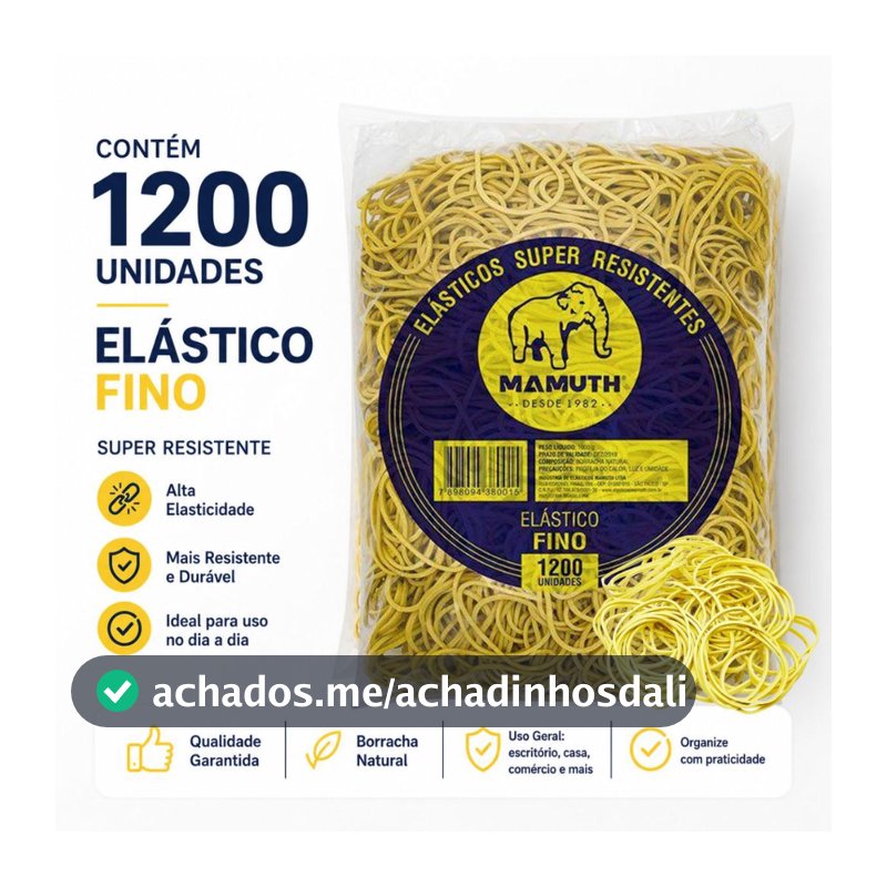 Elastico De Dinheiro Liga Liguinha Amarelo 1kg