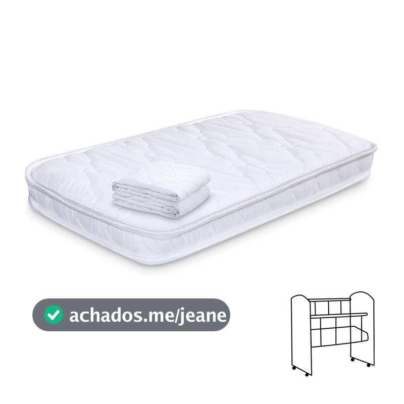 Colchão para Mini Berço Chiqueirinho Infantil Bebê Antialérgico 78x32x6 cm BF Colchões