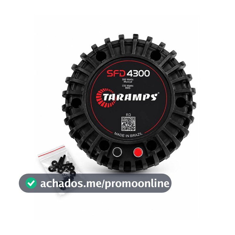 Driver Taramps SFD 4300 150W RMS 8 Ohms Fenólico Corneta 7Driver