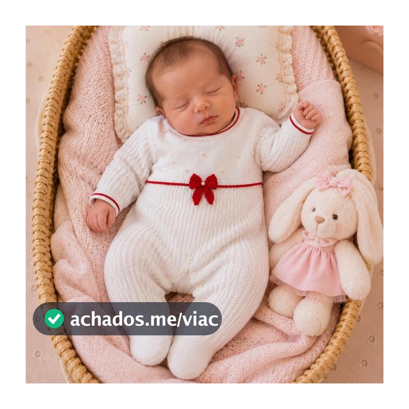 Macacão Para Bebê Bebê Menina Com Laço e Pérolas Tecido Macio Antialérgico Recém-nascido Enxoval
