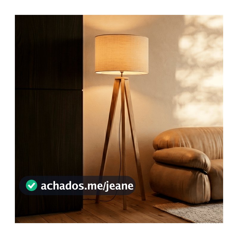 Abajur De Chão Tripé 1,48 Cm Completo Com Cúpula E Fiação Luminária De Piso Para Sala Quarto Decorativa Elegante Luxo